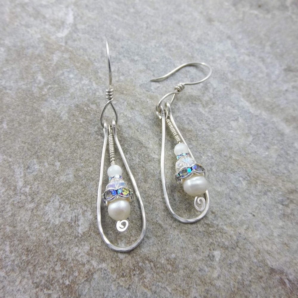 Handcrafted sterling silver earrings